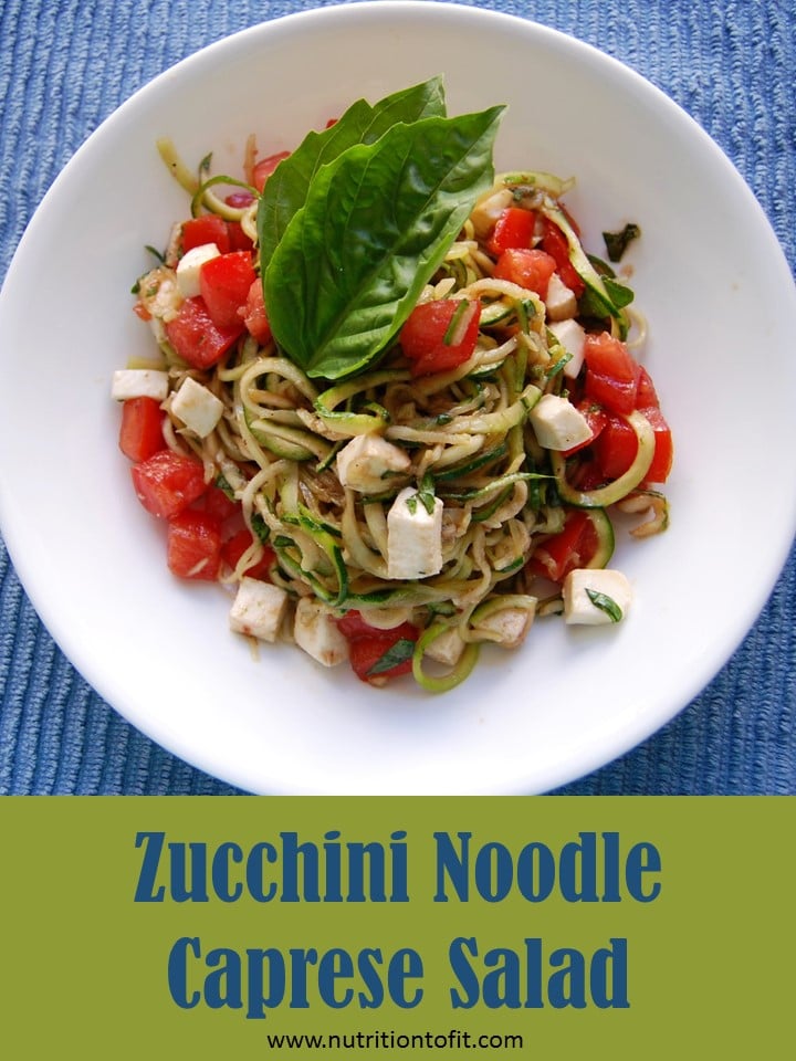 Zucchini Noodle Caprese Salad
