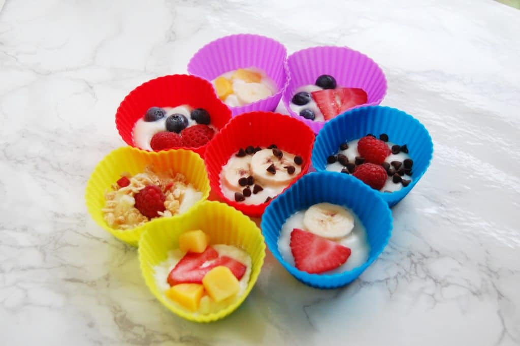 Frozen Fruit Yogurt Cups