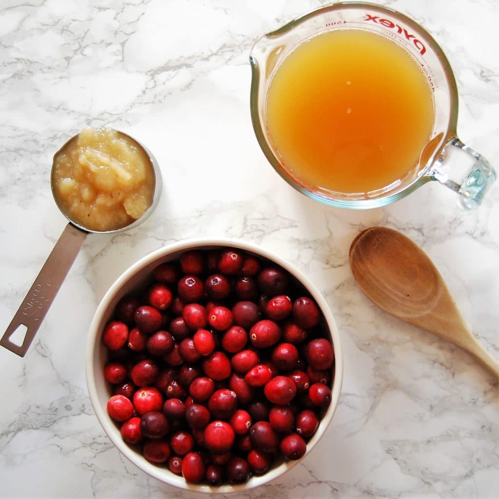 This apple cranberry sauce has no refined sugar and is low-maintenance to make, making it perfect for holiday gatherings!