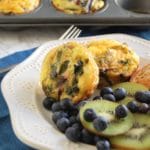 Tips for easy ways to reduce food waste that will save money in your grocery budget and help the environment, too. A super easy veggie egg cup or egg muffin recipe is included that you can customize with whatever foods need to be used! |earth day, nutrition, dietitian, healthy recipe, breakfast recipe, healthy breakfast, egg recipe, egg muffin recipe, veggies for breakfast, muffin tin use |