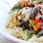 Easy and customizable Chicken Philly Quinoa Bowl weeknight dinner
