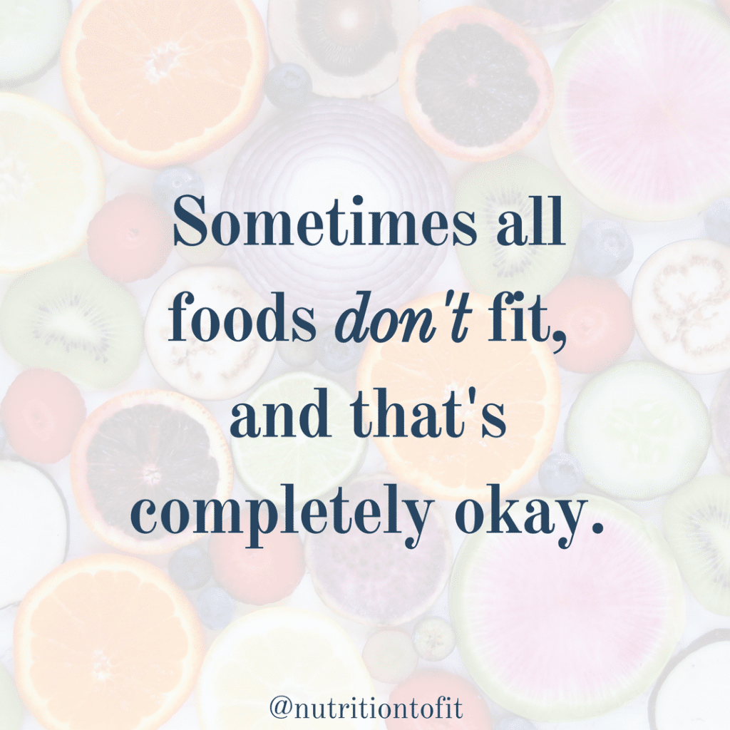 With food sensitivities and allergies, sometimes all foods don't fit, and that's completely okay.