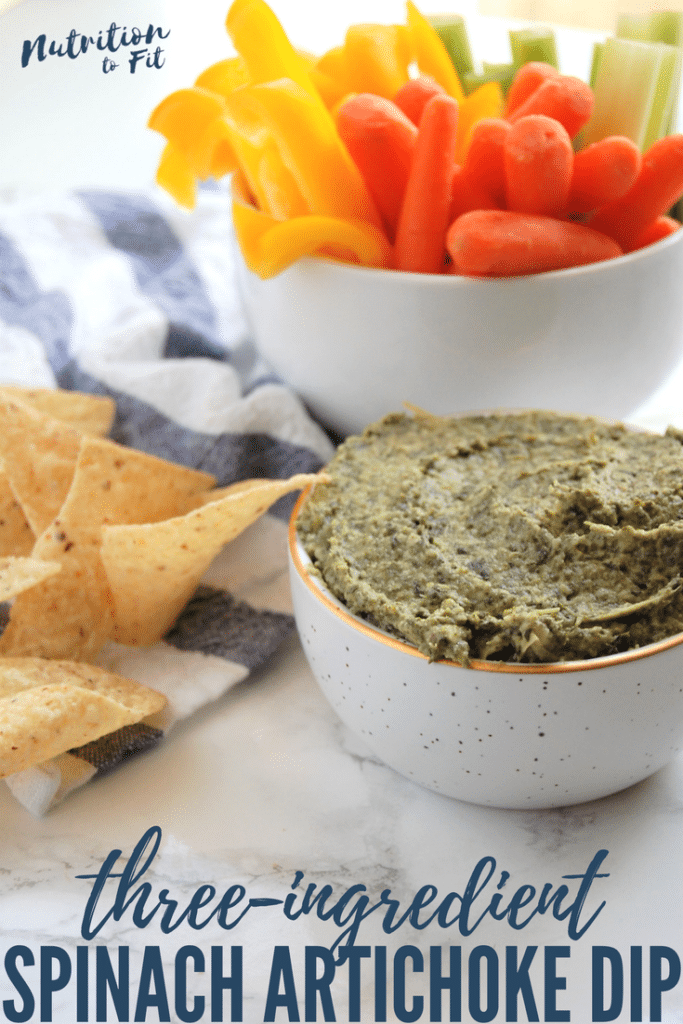 This Spinach Artichoke Dip is super easy and fast to make with just three ingredients. Bonus? It's vegan and a great option for food allergies and sensitivities!