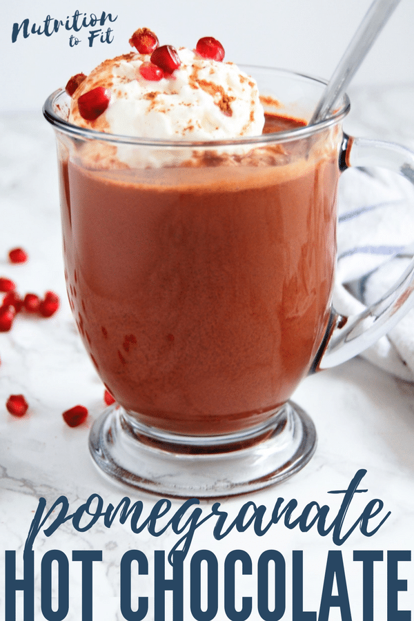 Pomegranate Hot Chocolate is the coziest, antioxidant-packed #CrazyHealthy drink with POM Wonderful 100% Pomegranate Juice. There's no added sugar and it can easily be made vegan/ dairy-free.