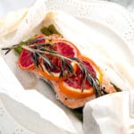 Blood Orange Rosemary Salmon en Papillote is a simple, yet sophisticated salmon dinner for two, perfect for a romantic date night in or Valentine's Day. 