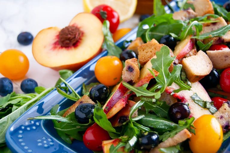 Blueberry Panzanella Salad