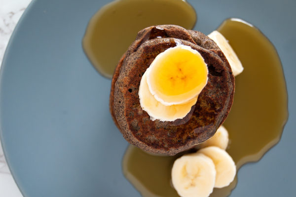 This easy Banana Buckwheat Pancakes recipe combines all ingredients in a blender resulting in a simple, gluten-free, vegan breakfast.