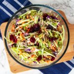 Cranberry crunch broccoli slaw is an easy, flavorful, allergy-friendly side dish recipe for summer barbecues.