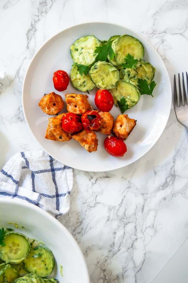 This creamy cucumber salad is a simple salad recipe that gets its creamy dressing from a heart-healthy source: avocados! Perfect for summer, it's hydrating, cooling, full of monounsaturated fatty acids, fiber, and antioxidants.