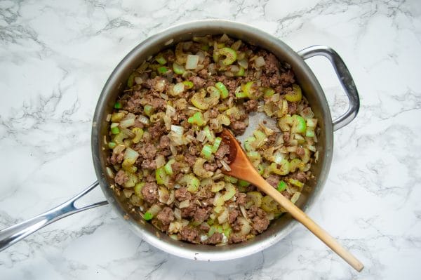 This gluten-free stuffing recipe with sausage is a classic, simple holiday side dish - the perfect Thanksgiving stuffing!