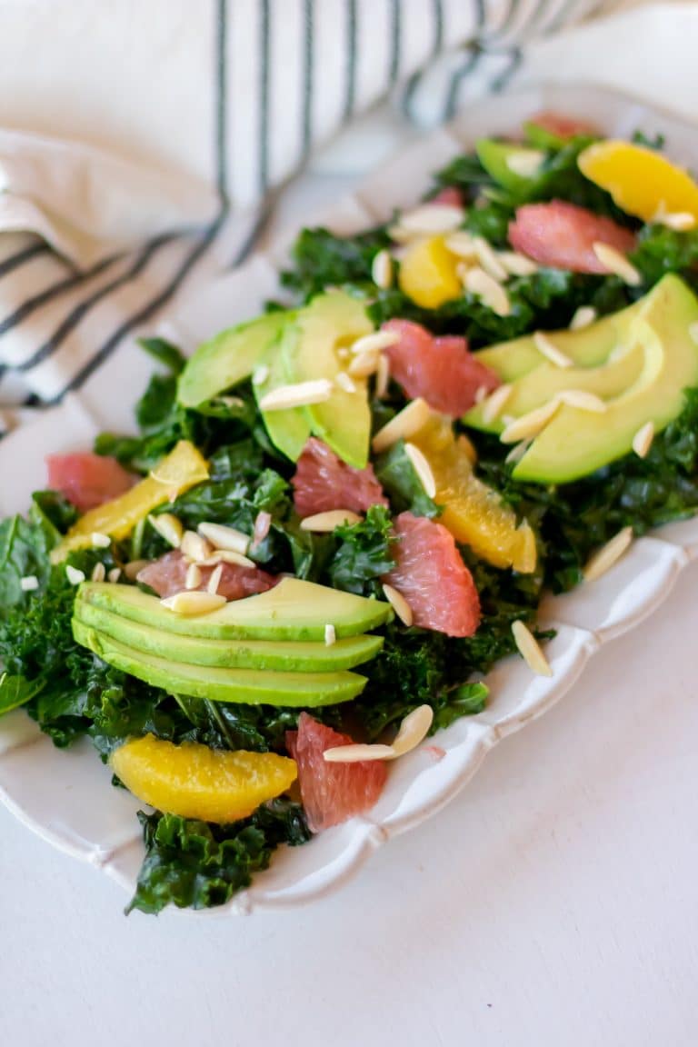 Citrus Kale Salad with Grapefruit Vinaigrette