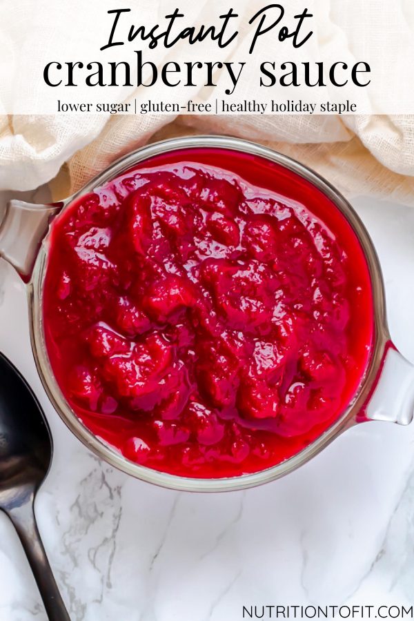 Pinterest Image of Instant Pot Cranberry Sauce