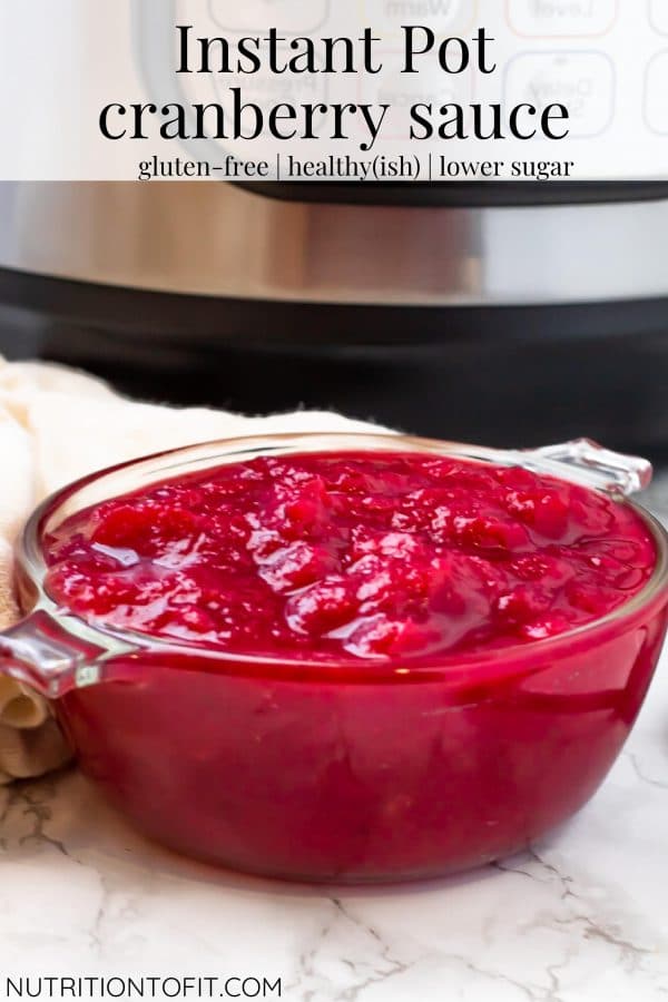 Pinterest Image of Instant Pot Cranberry Sauce