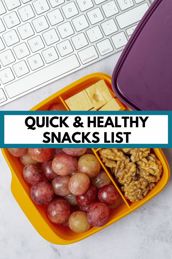 a bento box of quick healthy snacks