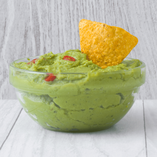 bowl of guacamole for quick healthy snacks