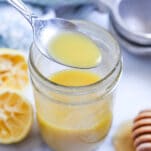 a spoonful of honey lemon vinaigrette