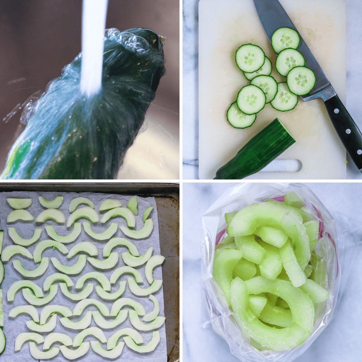 Step-by-Step Instructions to Make Frozen Cucumber Slices