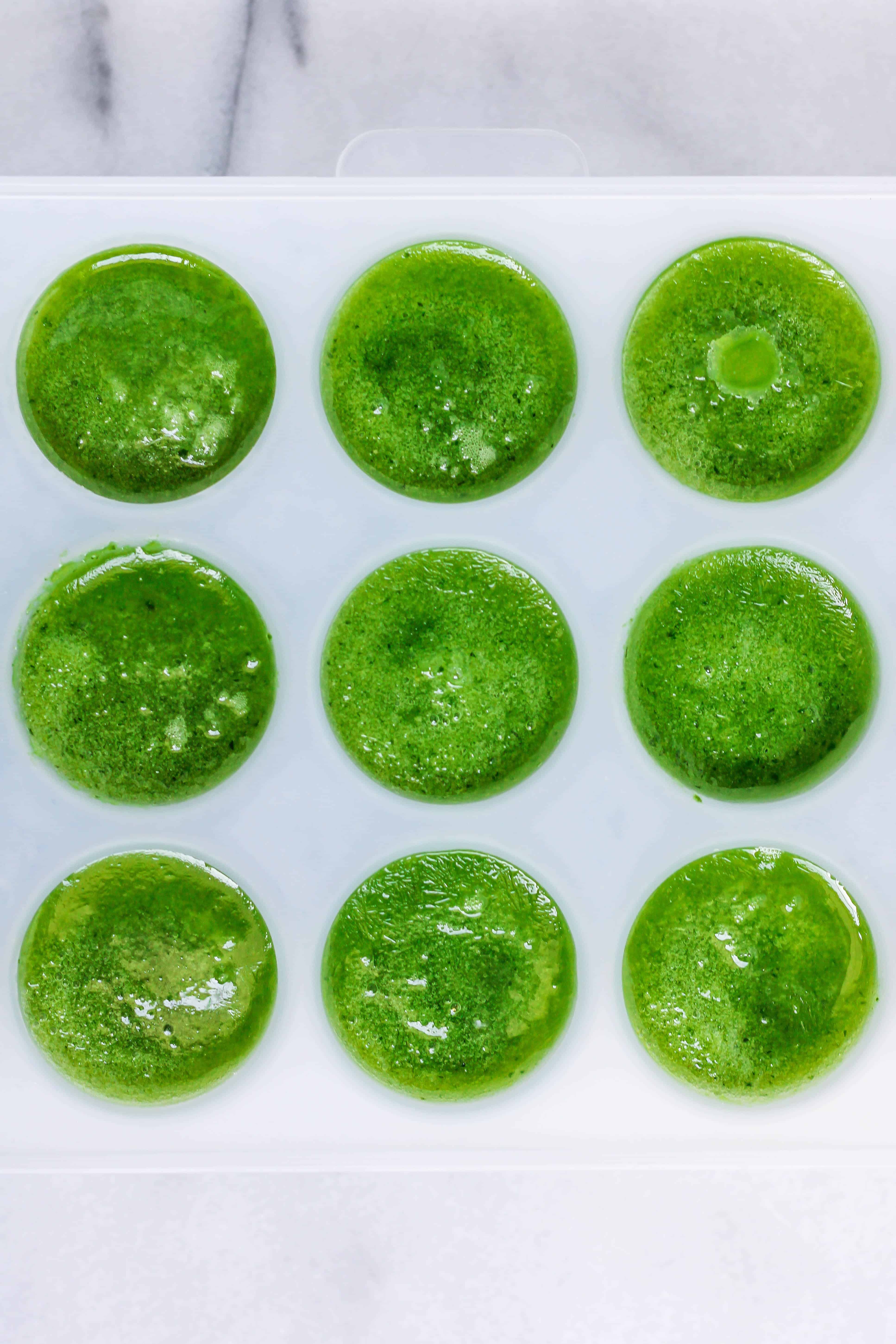 Frozen Cucumber Ice Cubes