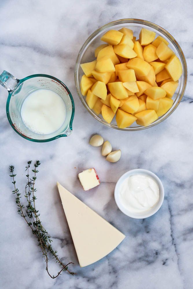 ingredients to make asiago mashed potatoes