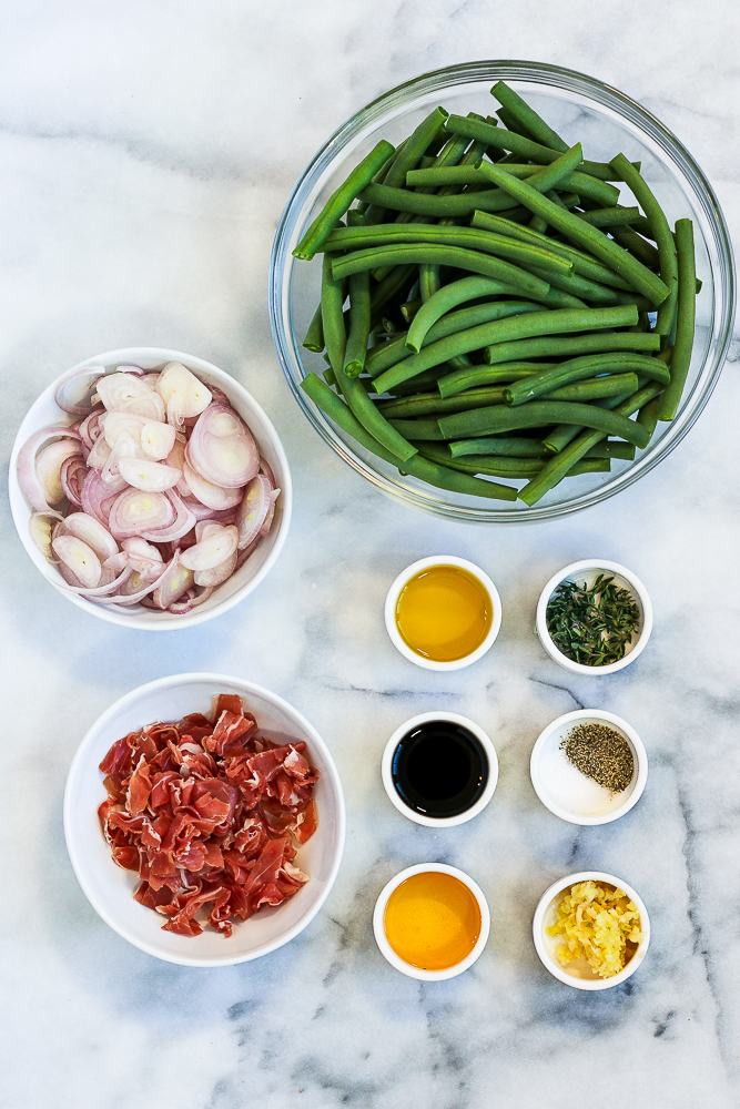ingredients to make prosciutto green beans