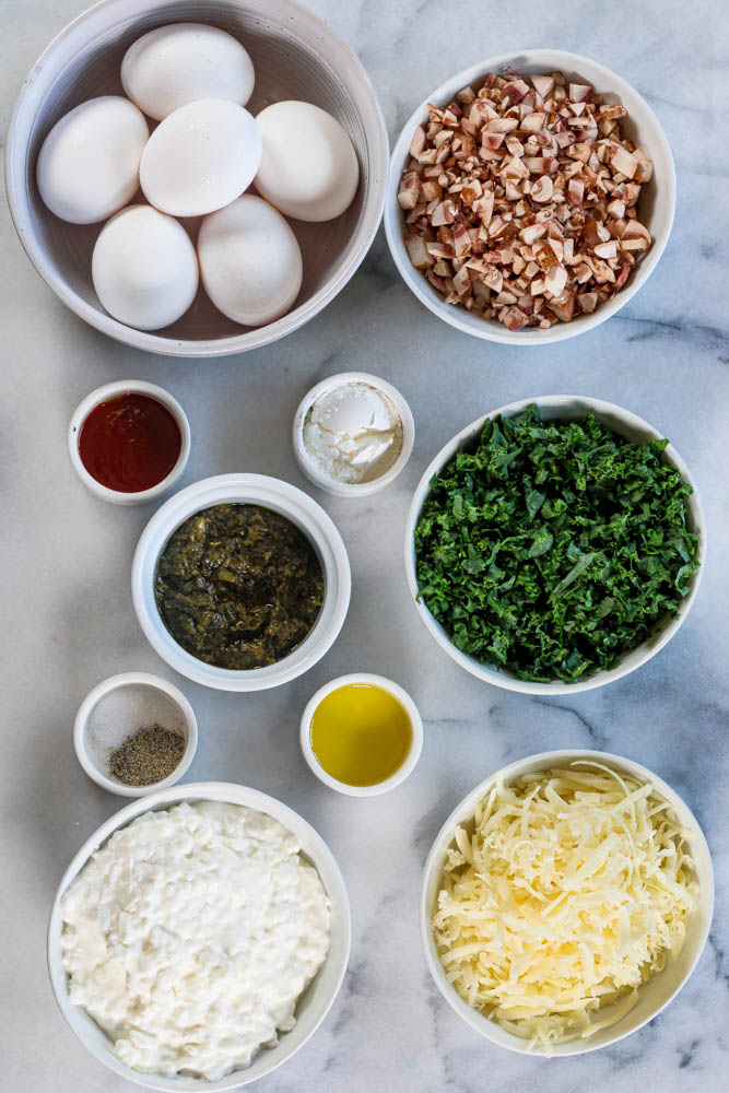mushroom kale egg bites ingredients