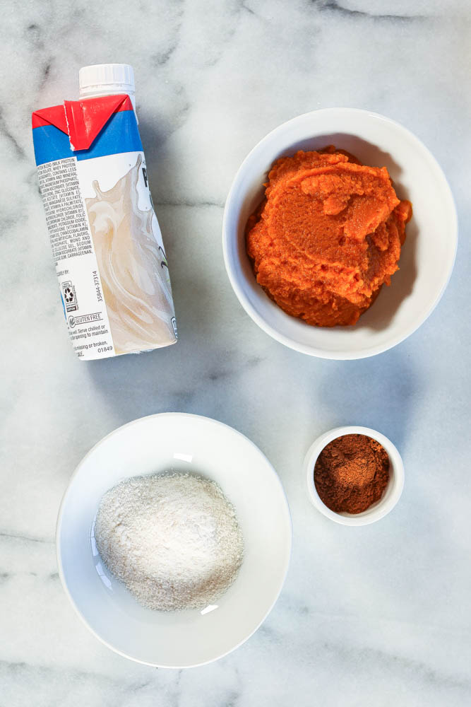 ingredients to make ninja creami pumpkin protein ice cream