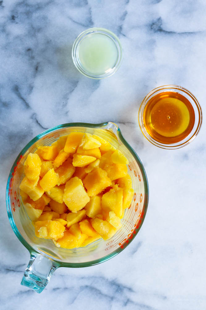 ingredients to make ninja creami mango sorbet