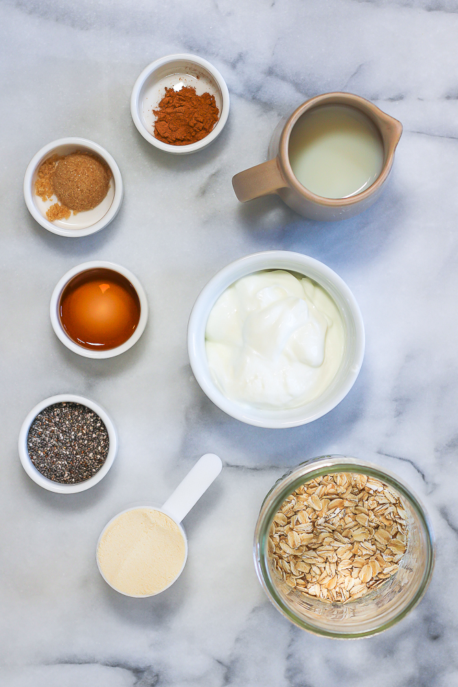 ingredients to make cinnamon rolls overnight oats