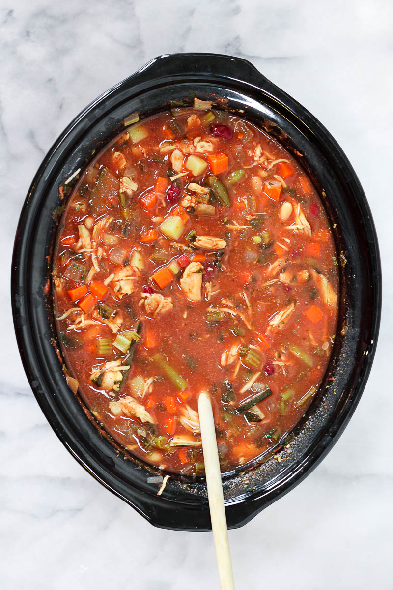 chicken minestrone soup in the crock pot