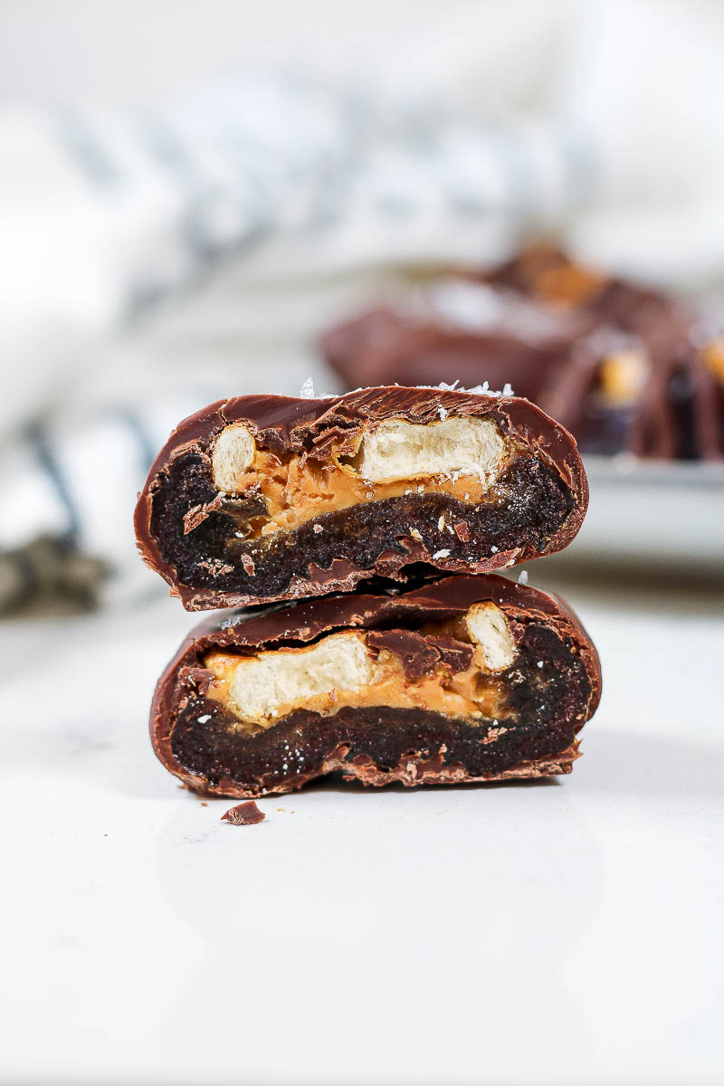 cross section of a take 5-inspired chocolate date