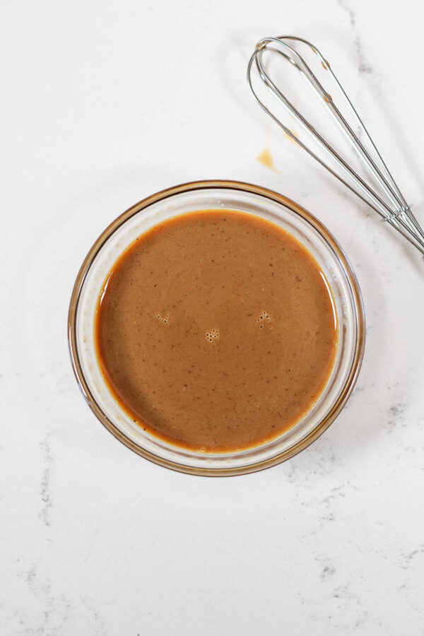 instant coffee dissolved in milk for coffee chia pudding