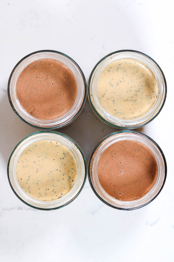 meal prepped coffee chia pudding