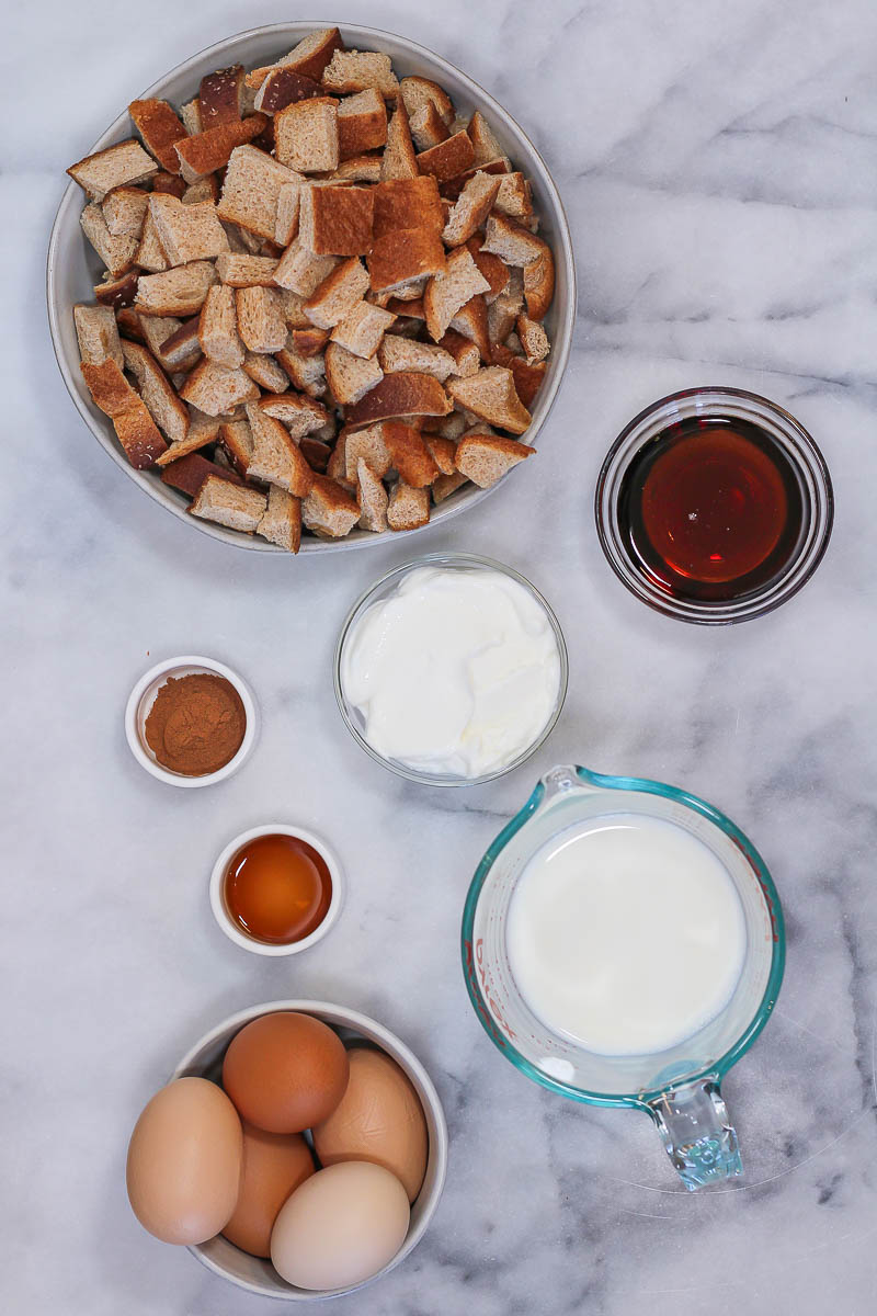 ingredients to make french toast muffins