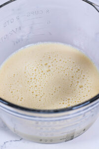 egg mixture whisked together for the french toast muffins