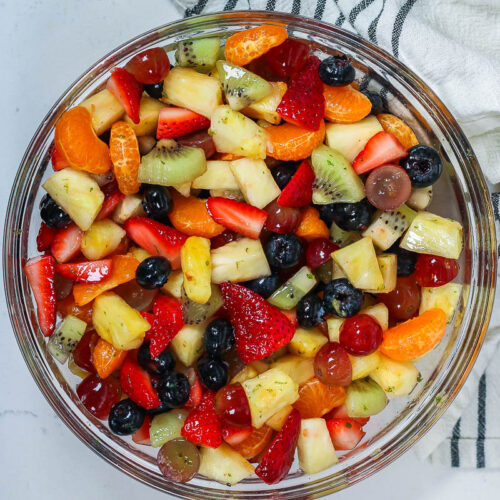 christmas fruit salad with honey lime dressing Rainbow mexican christmas fruit salad