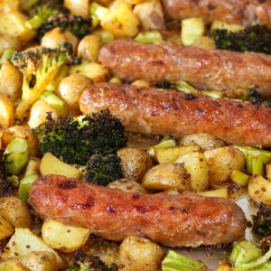 sheet pan honey mustard sausages
