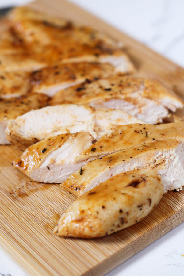 sliced baked thin sliced chicken breast