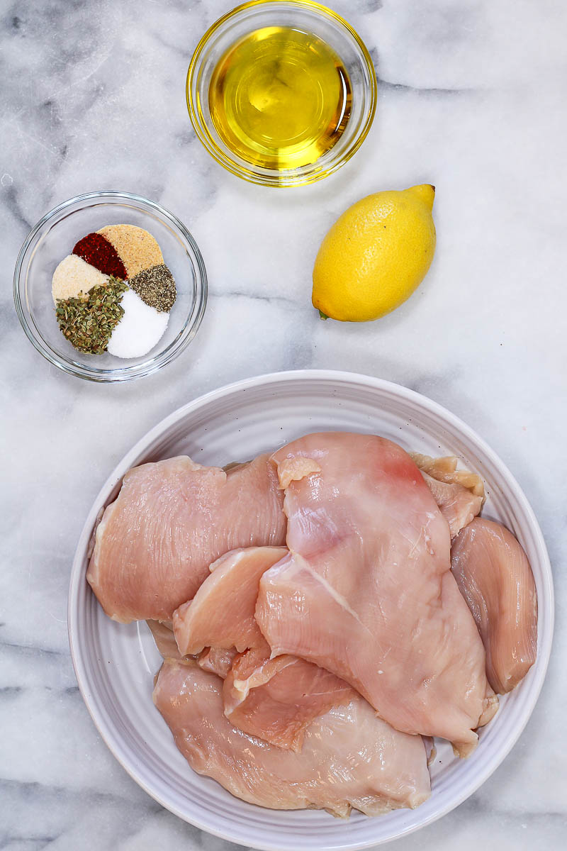 ingredients to make bake thin sliced chicken breast