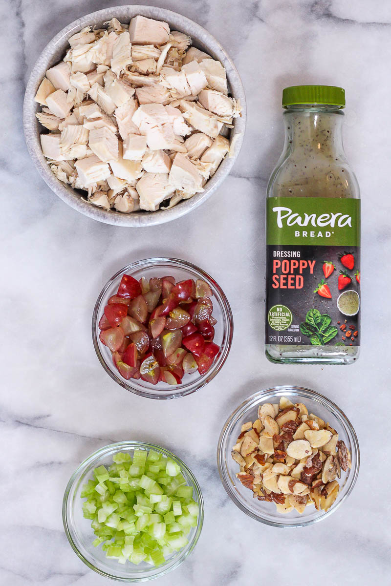 ingredients to make poppy seed chicken salad