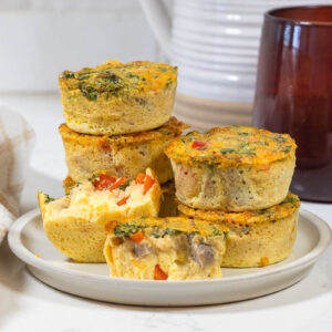 sausage egg bites on a plate