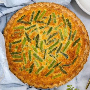 asparagus and ham quiche for Easter