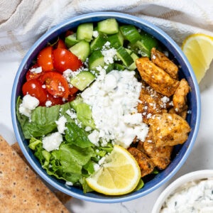 chicken gyro bowls