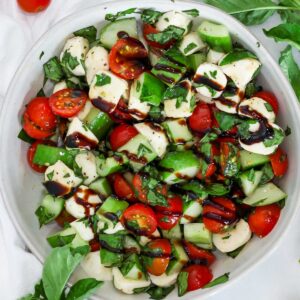 Caprese Salad with Cucumber