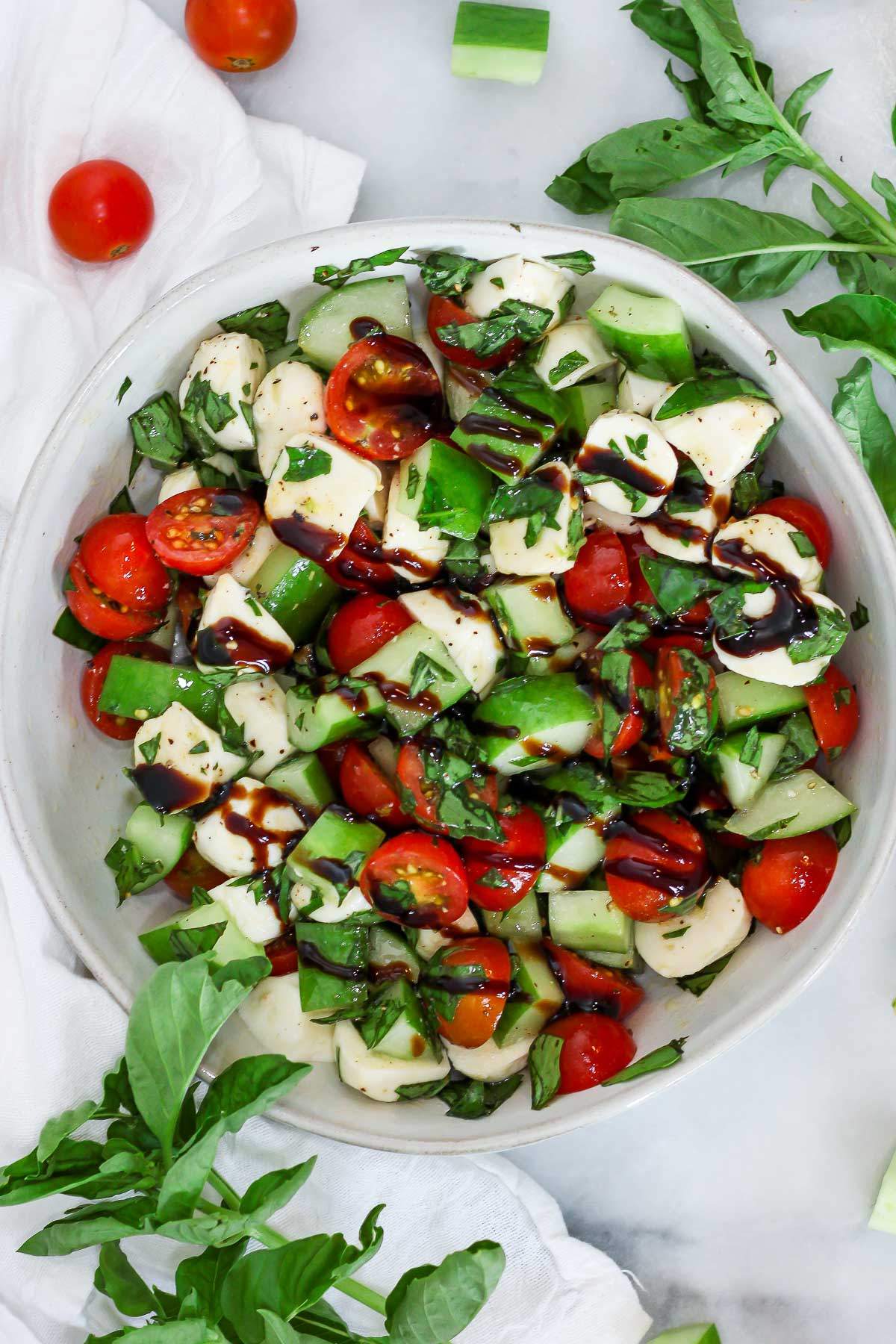 Caprese Salad with Cucumbers