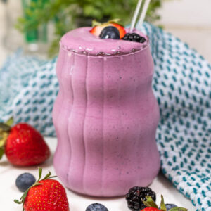 purple berry protein shake