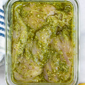 chicken pesto marinade with lemon