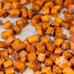 sheet pan roasted sweet potatoes