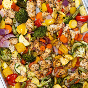 sheet pan chicken with vegetables
