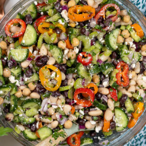 bean salad with veggies